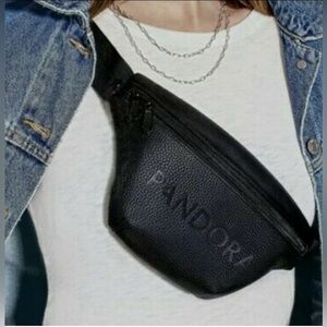 PANDORA Jewelry Limited Edition Black Storage Keepsake Belt Bag Fanny Pack NEW